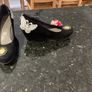 High heeled  black wedges Image 2