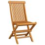 Folding Garden Chairs 8 pcs Solid Teak Wood Image 4