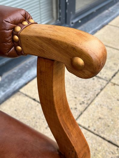 wood armchair vintage