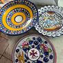 3 hanging wall plates -1- from Malta hand painted -2- from PORTGAL HAND PAINTED-3- FROM MAROCO - EACH IS 22.00 Euro. Image 7