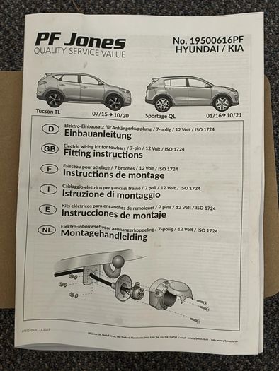 Hyundai and Kia Towbar