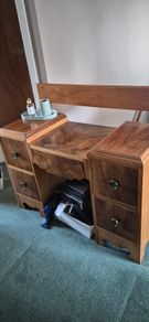 Vintage Walnut Dressing Table. Art Deco Style