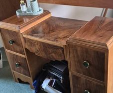 Vintage Walnut Dressing Table. Art Deco Style