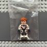 lego super heroes sh0571 Black Widow minifigure- White Jumpsuit, Dark Orange Ponytail Image 3