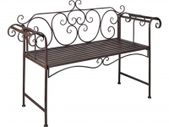 Garden Bench 132 cm Steel Antique Brown