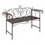 Garden Bench 132 cm Steel Antique Brown Image 5