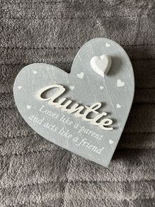 Brand new auntie aunt heart decoration gift ornament keepsake