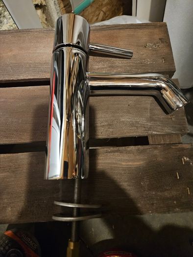 Chrome basin mixer taps