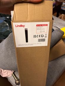 3 x Lindby Halvar outdoor bollard / path lights, 50cm black, IP65 - new, boxed