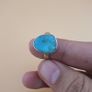Natural Arizona Turquoise Sterling Silver Ring Handcrafted Boho Small Finger Gemstone Jewelry Image 7