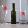 SALE -------  The Savoy " The Pink Elephant " -  Limerick : (1) Champagne Flute and (1) Slim Jim and (1) Limerick Bottle Image 2
