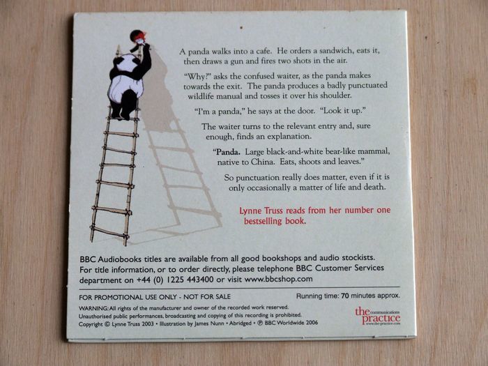 Eats, Shoots & Leaves by Lynne Truss (The Sunday Times CD audiobook)
