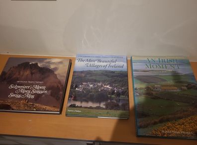 3 x large hardback books. Ireland and Switzerland