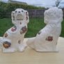 Pair of ceramic Staffordshire Spaniel dogs Image 2