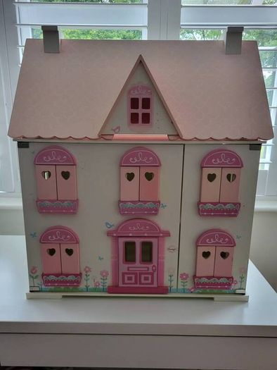 Wooden Dolls House with accessories