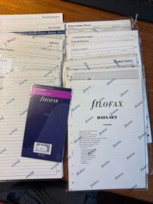 filofax A4 size inserts