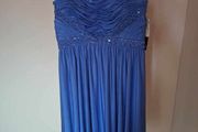 BNWT Adrianna Papell boutique blue embroidered style 041829470 knee length dress size UK6 EU34 Postage included