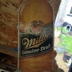Miller beer sign metal