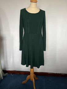 Green skater dress