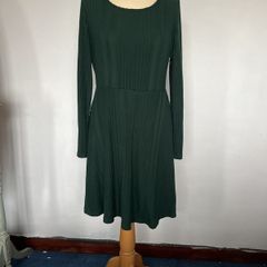 Green skater dress