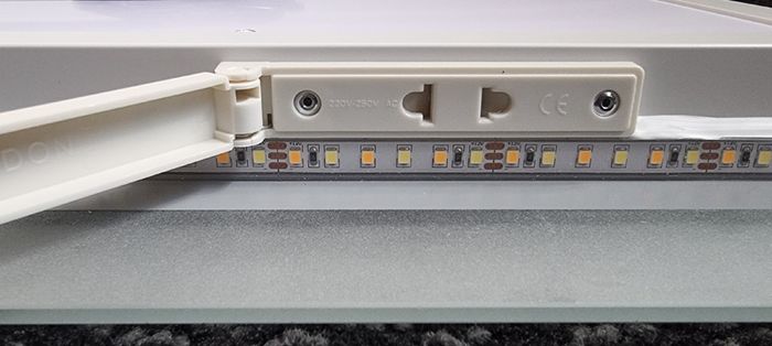 LED Bathroom Mirror Makeup Shaver Socket