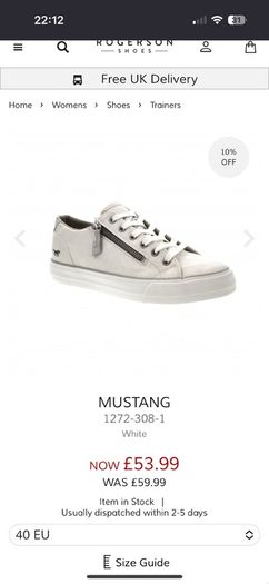 New mustang trainers size 4 eu 37