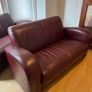 leather two seater sofa Image 2