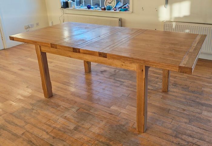 Solid oak dining table