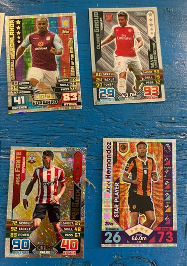 Match Attax Premier League 2014 15 Card Lot Gold Rooney LE, Shiny Inserts & Tin
