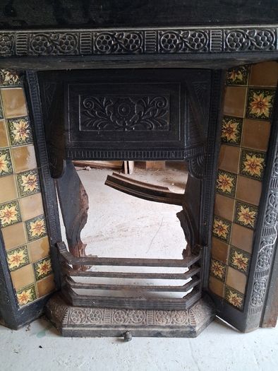 Cast Iron Tiled Fireplace Insert