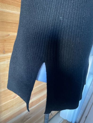 Cashmere sleeveless knitted top vest jumper black size 10 women BNWT