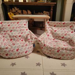 2 x Kids Armchair Bean Bags