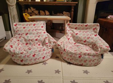 2 x Kids Armchair Bean Bags