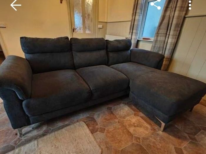 Urgent: Charcoal Grey Left-Hand Chaise Couch