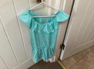 Green playsuit shorts age 8/10