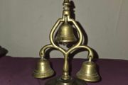 Antique Triple-bell Horse Brass Terret