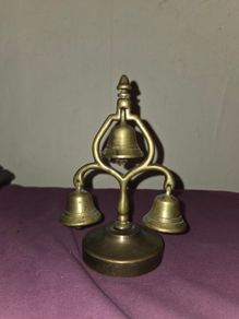 Antique Triple-bell Horse Brass Terret