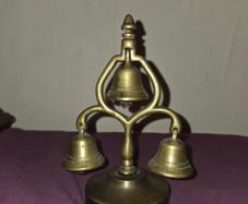 Antique Triple-bell Horse Brass Terret