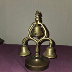 Antique Triple-bell Horse Brass Terret