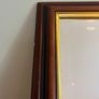 Large Rectangular Mirror with Dark Wood & Gold Frame Image 2