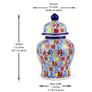 Multi Color Handmade and Hand Painted Large Ceramic Jar with Lid, Chinese Style Jar | Warehouse Clearance | Massive Discount | Bargain prices Image 2