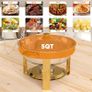 4 Pack Gold Round Chafing Dish Buffet Set, 5 QT Buffet Warmer Food Server with Clear Lid and Utensils, Stainless Steel Food Warmers for Parties, Weddings, Catering Events Image 9
