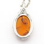 925 Silver & Natural Baltic Amber Necklace Image 3
