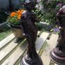 Beautiful pair of French Spellter figurine lamps Image 2