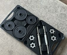 DOMYOS 20kg cast iron dumbbells set