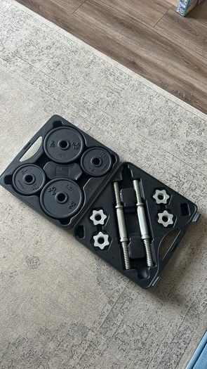 DOMYOS 20kg cast iron dumbbells set