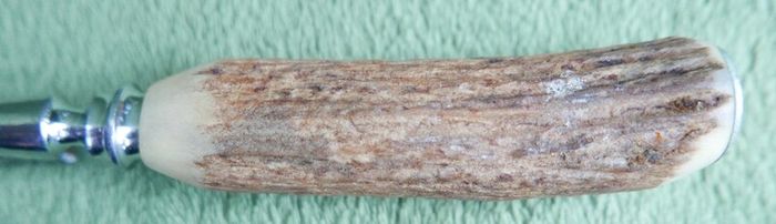 Antique Bone Handle Flatware Serving Meat Fork with Guard