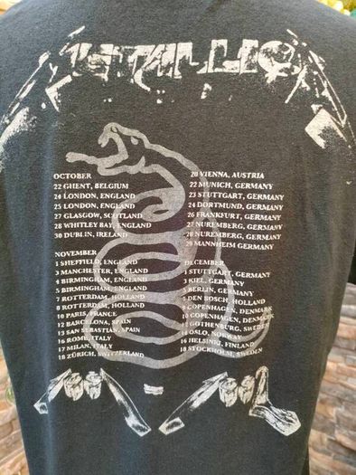 Vintage Style Metallica Where Ever We may Roam Tour T-shirt 1991 2017 reprint  The Tour was for the Black Album Front and Back Print's  Size Medium but is small fitting, fits more like a small