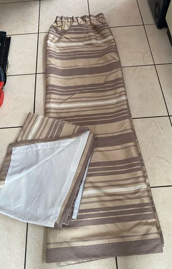 NEW Gorgeous Pair of Fully Lined Curtains  90 wide x 72 inches long, Tape top