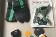 Guitar Strap + Guitar Capo + 10 Picks + Pick Holder + Pick Keyring